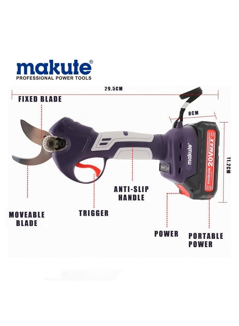 makute Wood Chipper,20V , 32MM , 2 batteries  - Image 2