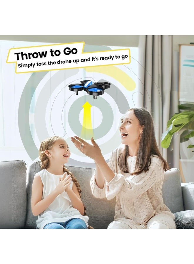 Mini Drone for Kids and Beginners RC Nano Quadcopter Indoor Small Helicopter Plane with 3D Flip, Auto Hovering, Headless Mode and 3 Batteries, Ideal Gift Toy for Boys and Girls, Blue - Image 3