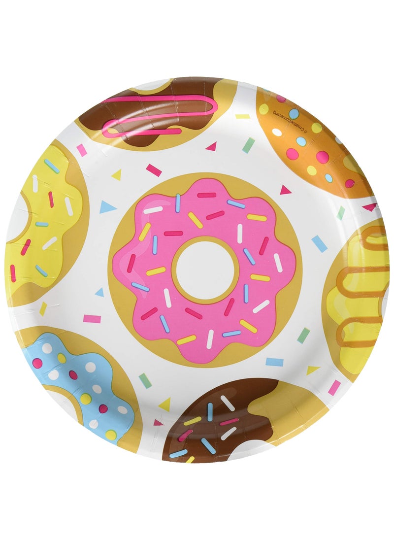 CREATIVE CONVERTING Creative Converting Donut 9 Inch Lunch Dinner Plates 9 Multicolor 