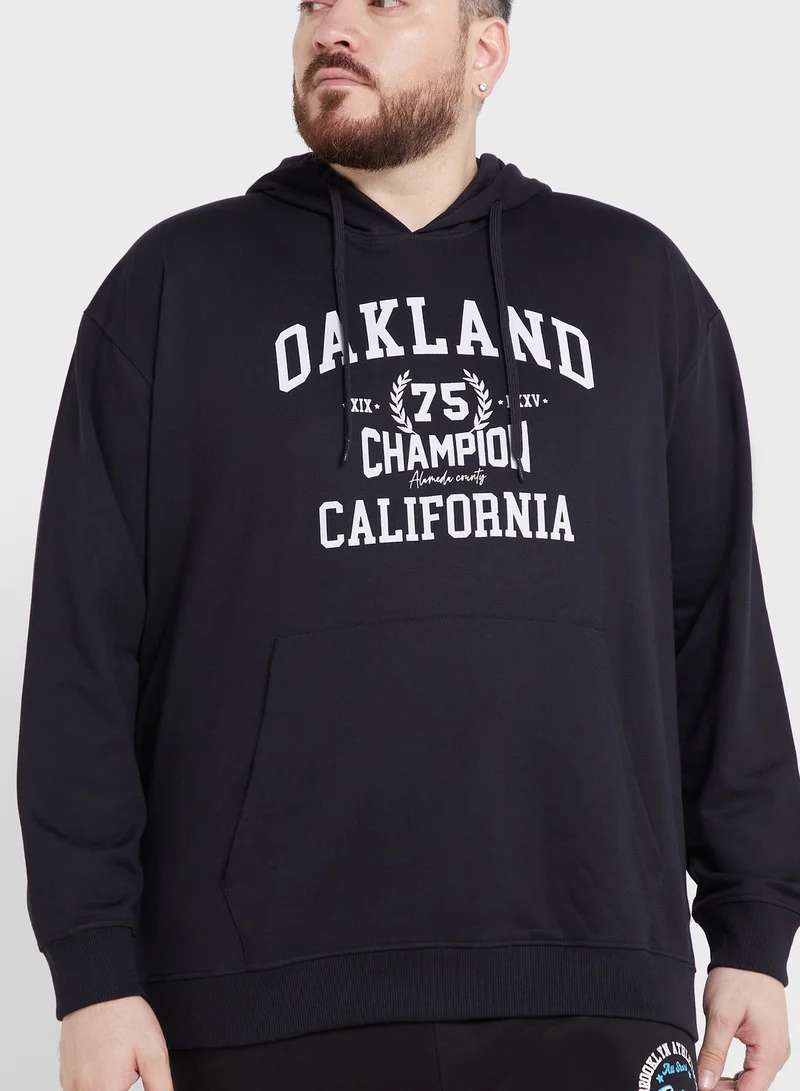 Seventy Five Plus Size Graphic Hoodie