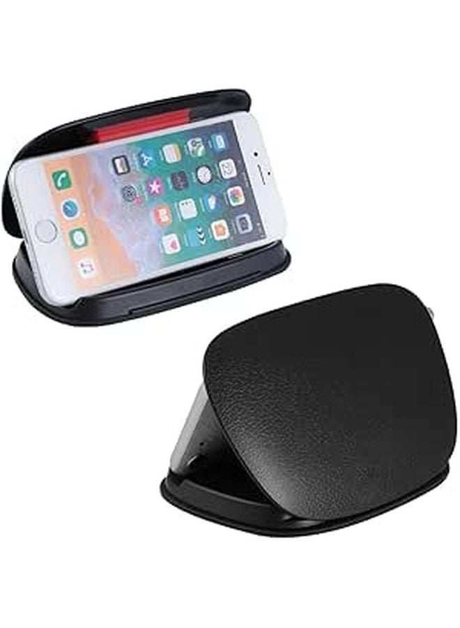 Universal Car Phone Holder Mount Compact Black Dashboard Clip Stand For Smartphones - Image 1
