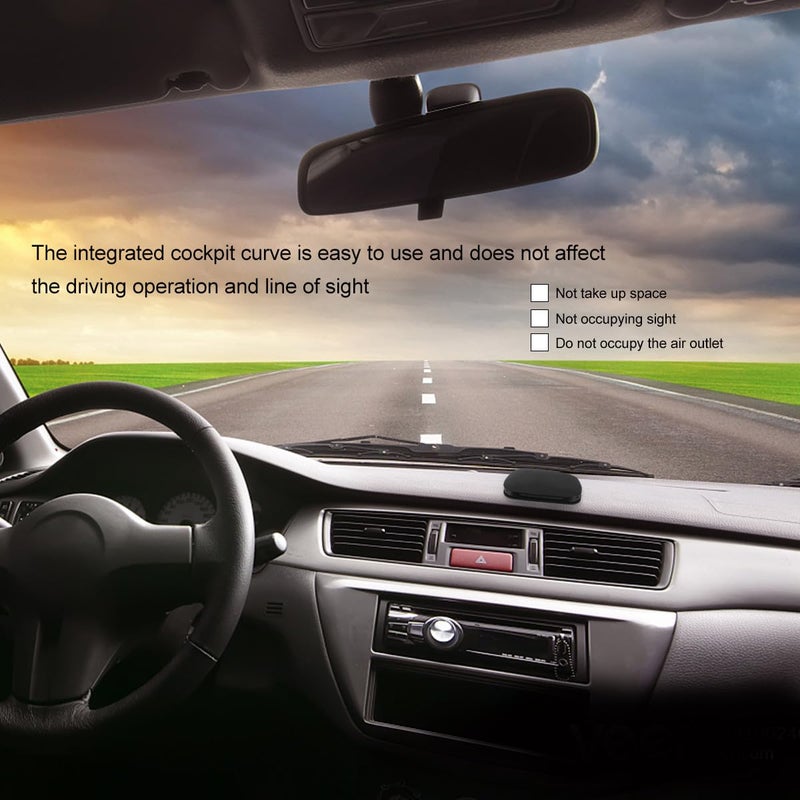 Universal Car Phone Holder Mount Compact Black Dashboard Clip Stand For Smartphones - Image 5