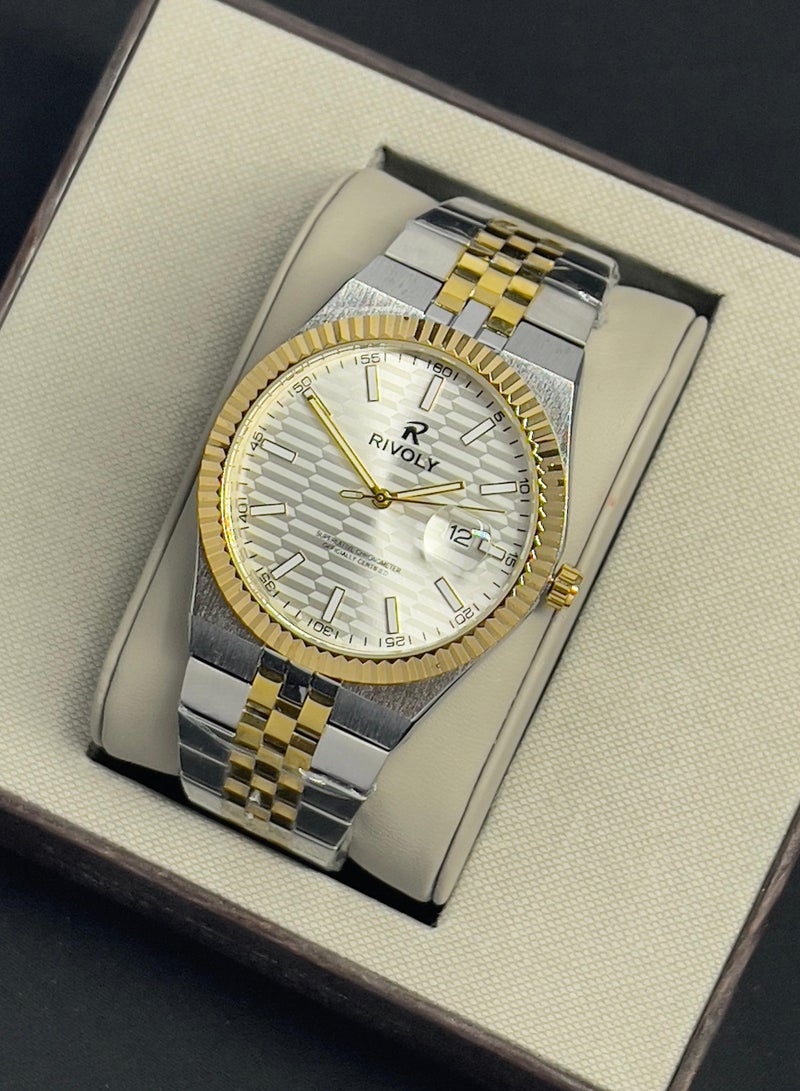 RR Modern Men's Watch With Date Stainless Steel