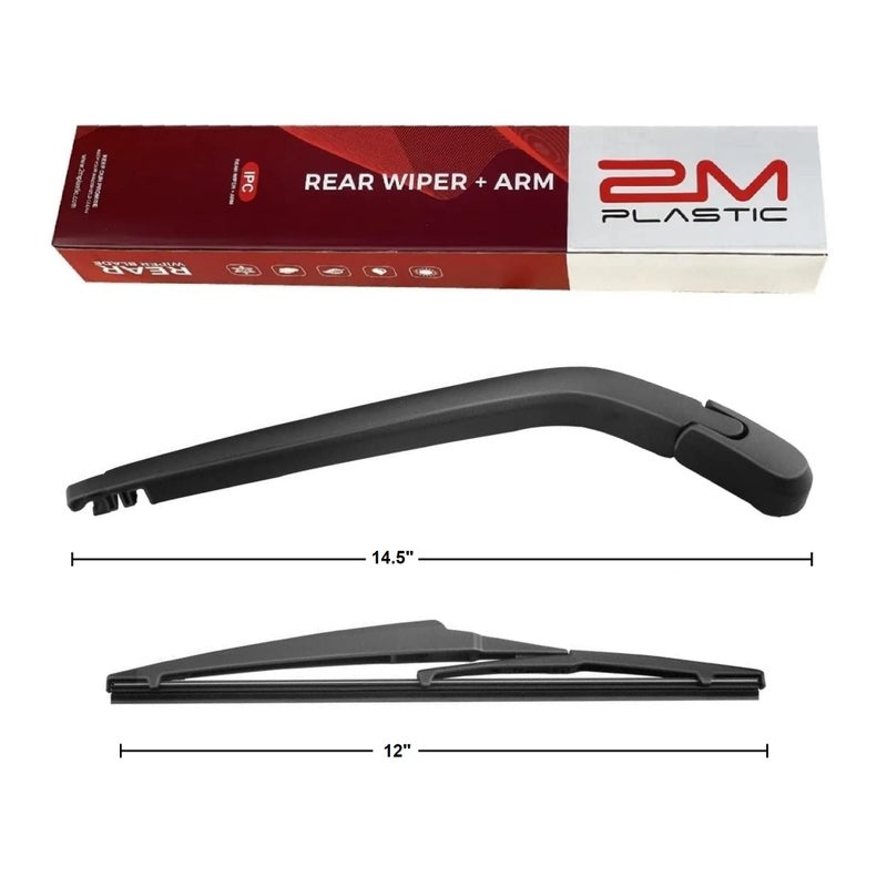 2M PLASTIC Rear Wiper Arm Blade Factory OEM Style Replacement For Toyota Yaris 20072017