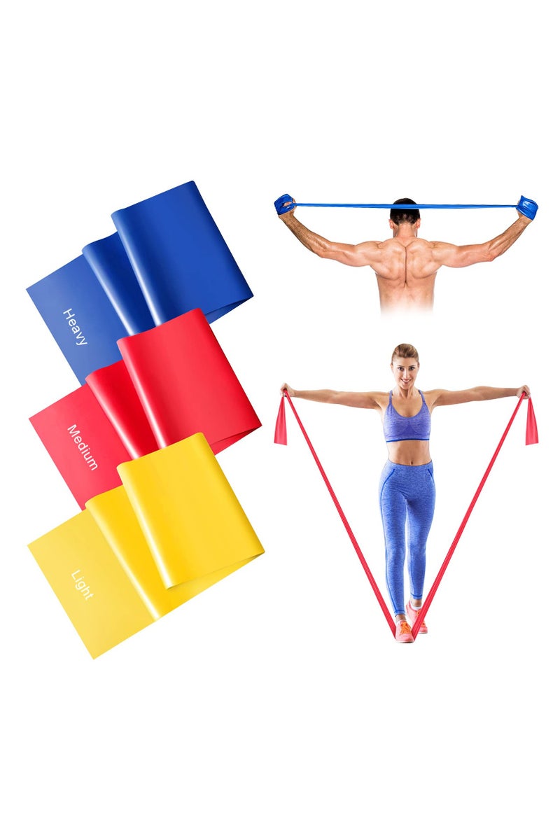 Resistance Bands Set, [Set of 3] 1.5M/2M Skin-Friendly Exercise Bands with 3 Resistance Levels,Workout Resistance Bands Set for Women Men,Ideal for Strength Training,Yoga,Gym,Pilates,Fitness - Image 2