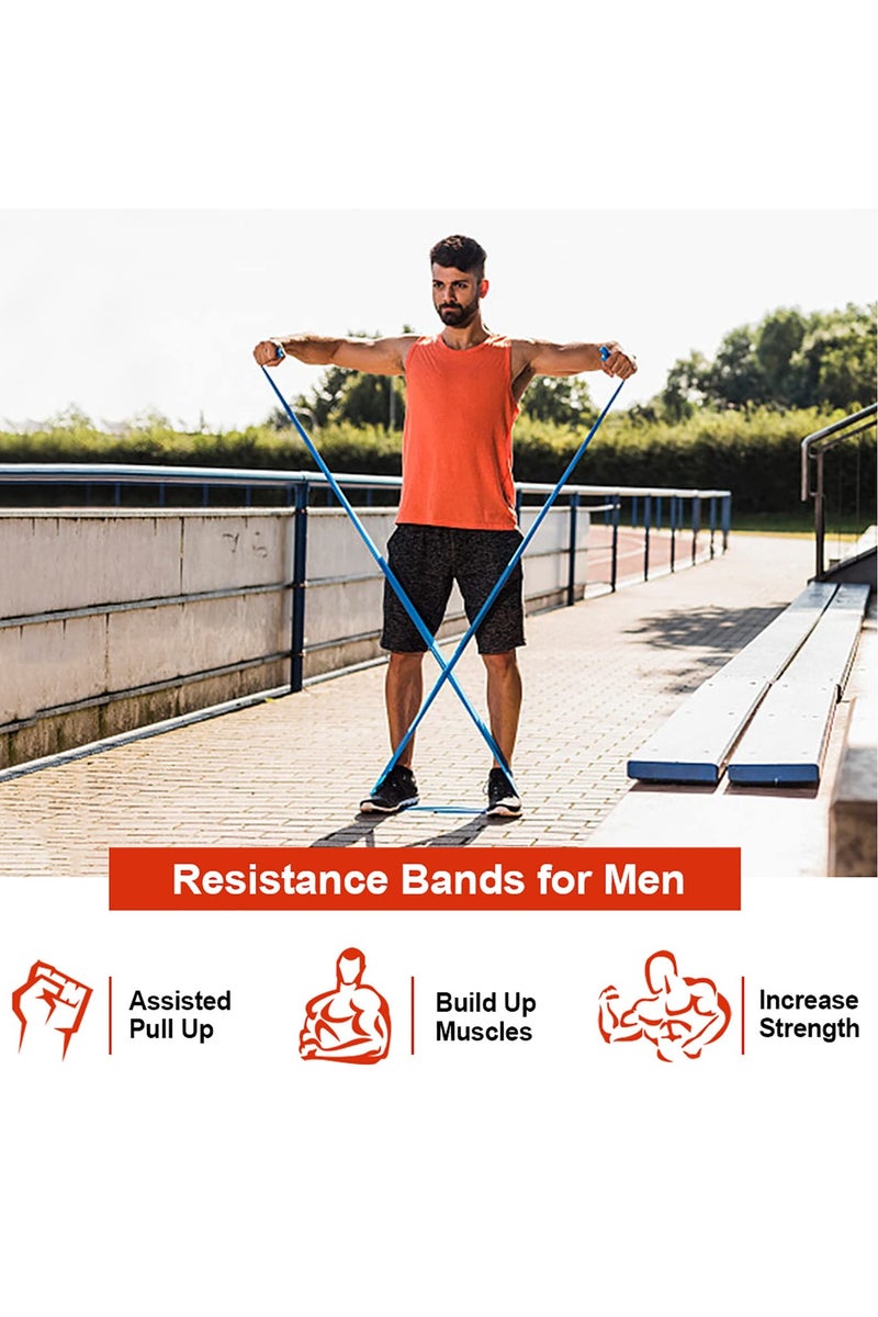 Resistance Bands Set, [Set of 3] 1.5M/2M Skin-Friendly Exercise Bands with 3 Resistance Levels,Workout Resistance Bands Set for Women Men,Ideal for Strength Training,Yoga,Gym,Pilates,Fitness - Image 4