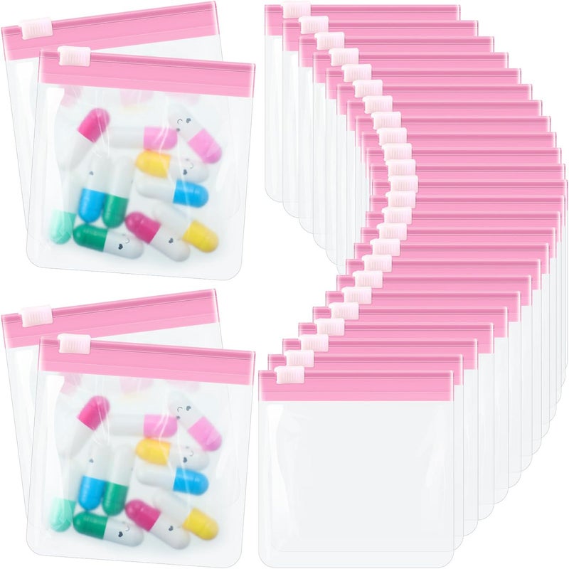 Colorful EVA Pill Pouch Travel Medicine Storage Bag Pink 