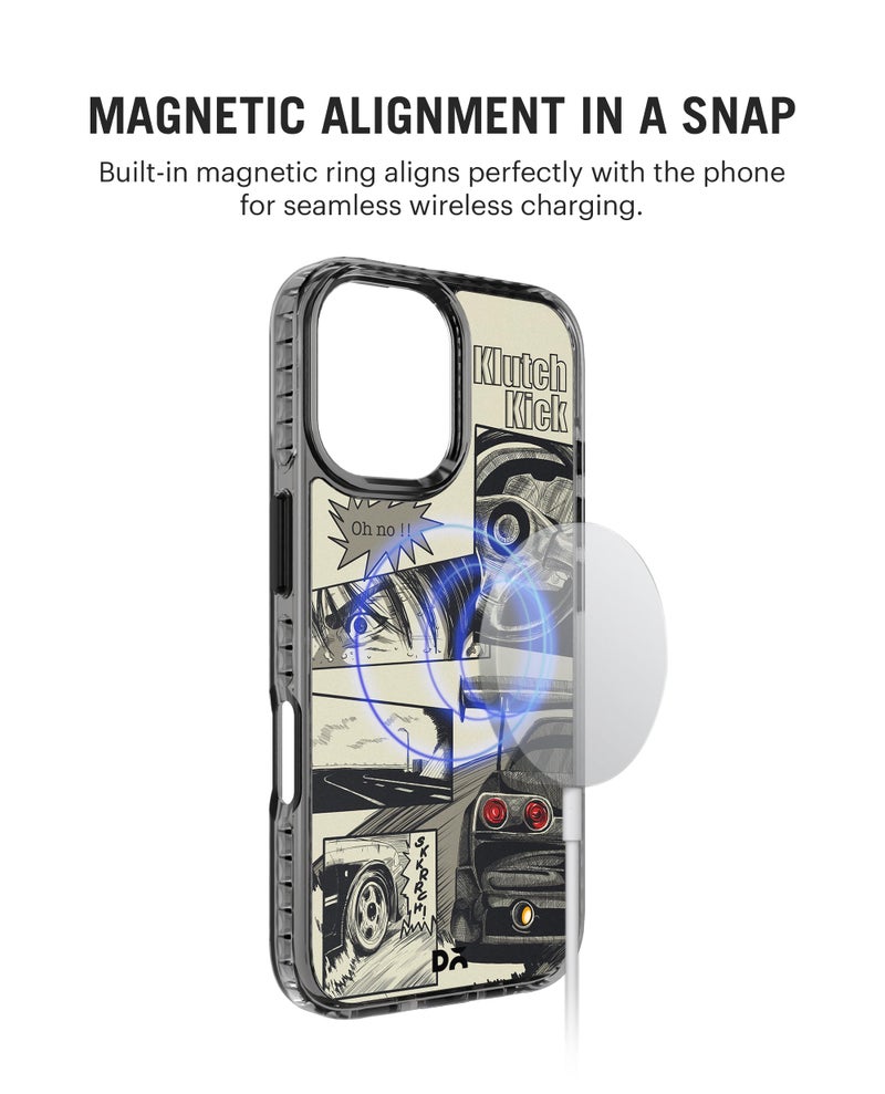 DailyObjects Case for iPhone 16 Compatible with Mag-Safe Wireless Charging, Stride 2.0 K3 The Drift Saga Slim Shockproof Back Cover with Inner Magnetic Ring - Image 4