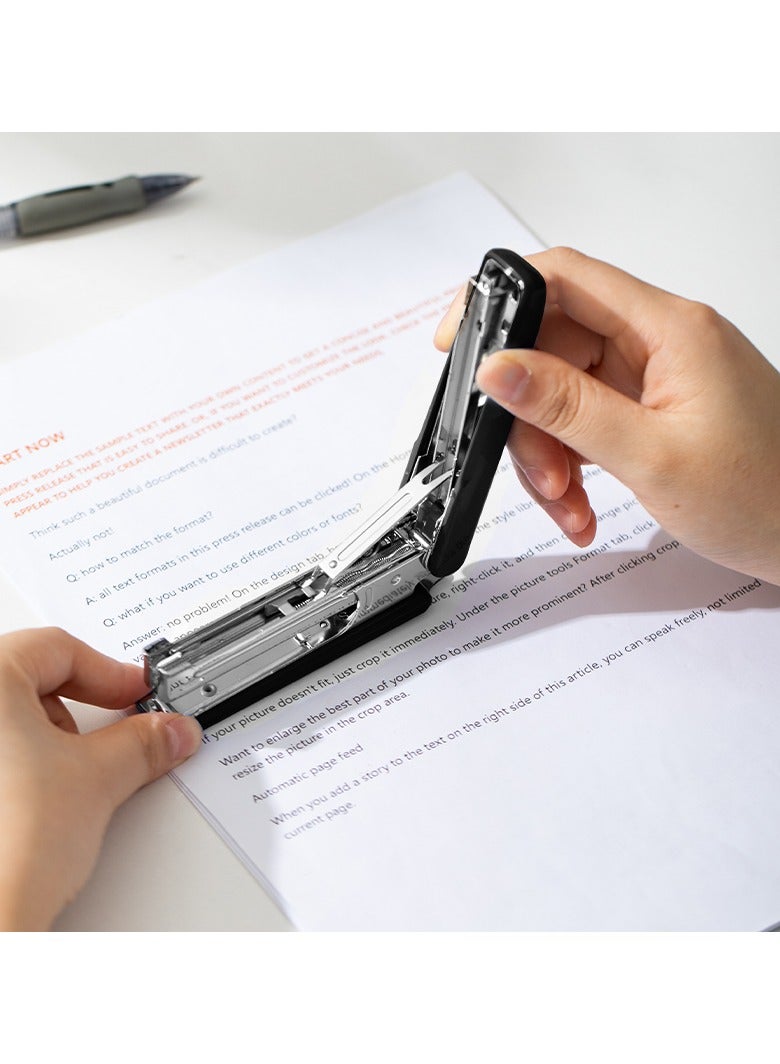 Deli E0221 Stapler - 15 Sheets, 10, White/Blue/Black - Image 3