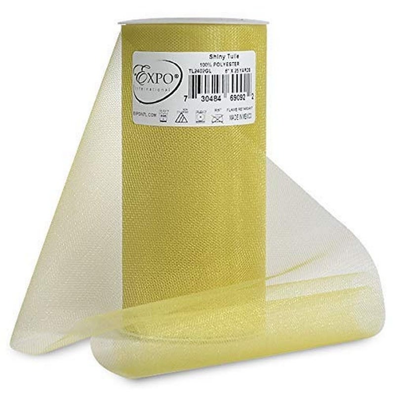 Expo International Expo Shiny Tulle Spool of 25Yard Gold TL2402GL