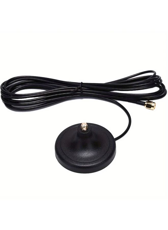 Black 3m SMA Male To Female WiFi Magnetic Antenna Extension Cable For Car Router - Image 1