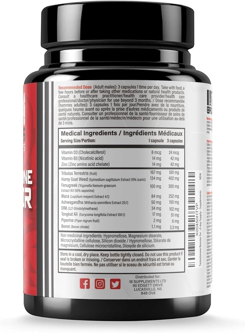 Iron Brothers Supplements Testosterone Booster for Men 90 Capsules  Testosterone Supplements for Men to Enhance Muscle Growth  Estrogen Blocker  Promotes Fat Loss  Increase Performance  30 Days - Image 3