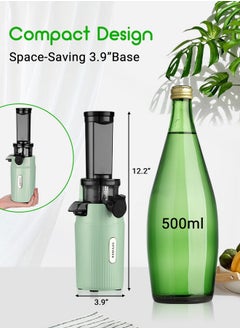 INKBIRD Inkbird Mini Electric Juicer Fruits Cold Press Squeezer Small Manual Citrus Juicers Vegetable Processor Slow Masticating Juicer Machines 200W Slow Juicer Machine with 400ml Juice Cup Juicer Machines  - Image 5