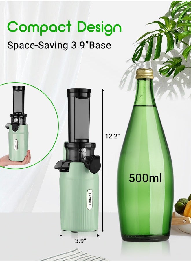 INKBIRD Inkbird Mini Electric Juicer Fruits Cold Press Squeezer Small Manual Citrus Juicers Vegetable Processor Slow Masticating Juicer Machines 200W Slow Juicer Machine with 400ml Juice Cup Juicer Machines  - Image 5