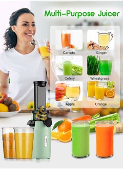 INKBIRD Inkbird Mini Electric Juicer Fruits Cold Press Squeezer Small Manual Citrus Juicers Vegetable Processor Slow Masticating Juicer Machines 200W Slow Juicer Machine with 400ml Juice Cup Juicer Machines  - Image 2