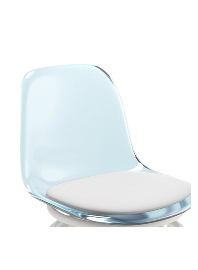 brunson Low Stool Transparent Small Chair with Universal Wheel Small Stool Children Acrylic Small Stool Household Low Stool Backrest  - Image 2