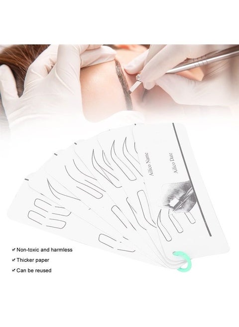 Eyebrow Practice Stencil, Microblading Template for Eyebrow Tattoo, Eyebrow Drawing Paper Template Mold, Microblading Training Supplies