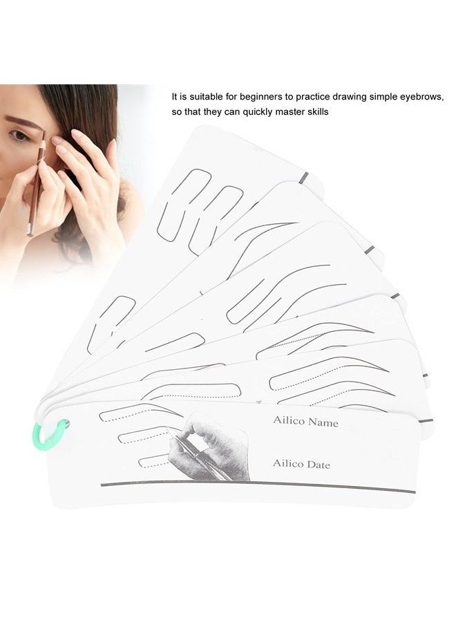 Eyebrow Practice Stencil, Microblading Template for Eyebrow Tattoo, Eyebrow Drawing Paper Template Mold, Microblading Training Supplies