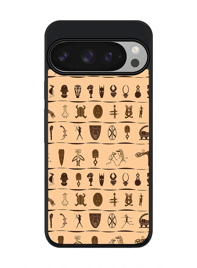 Stylizedd For Google Pixel 9 Pro Case,Slim fit Camera Protection, Shockproof Thin Phone cover - Tribal Hieroglyphics - Image 1