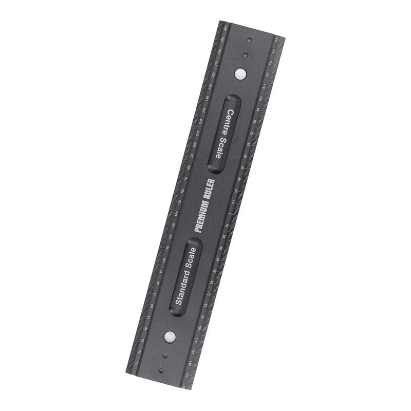 مسطرة التسجيل متعددة الوظائف من سبائك الألومنيوم الأسود أداة قياس دقيقة - Image 5