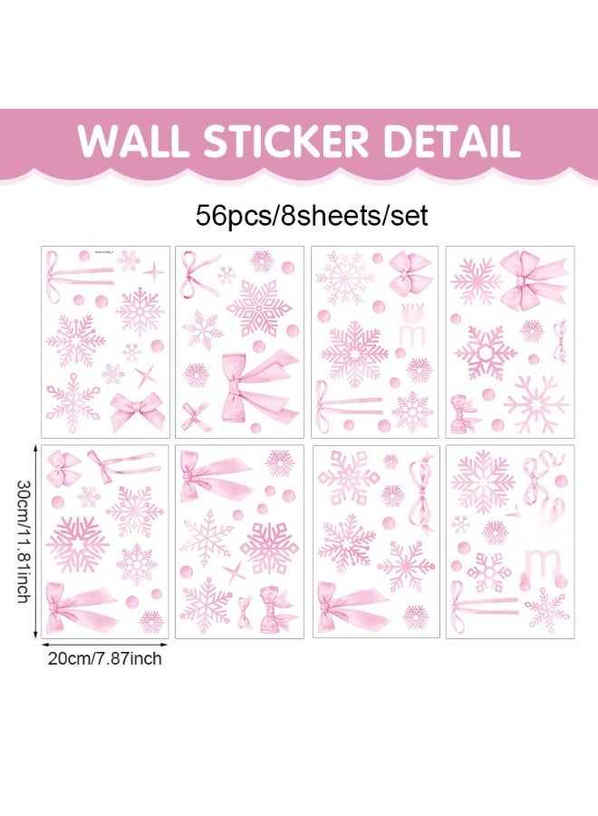 NIBEMINENT White Christmas Glass Window Decoration Stickers