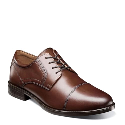 Florsheim حذاء فلوورشايم للرجال من نوع ميدفيلد كاب تو أكسفورد، كوجناك، 8.5 US - Image 1