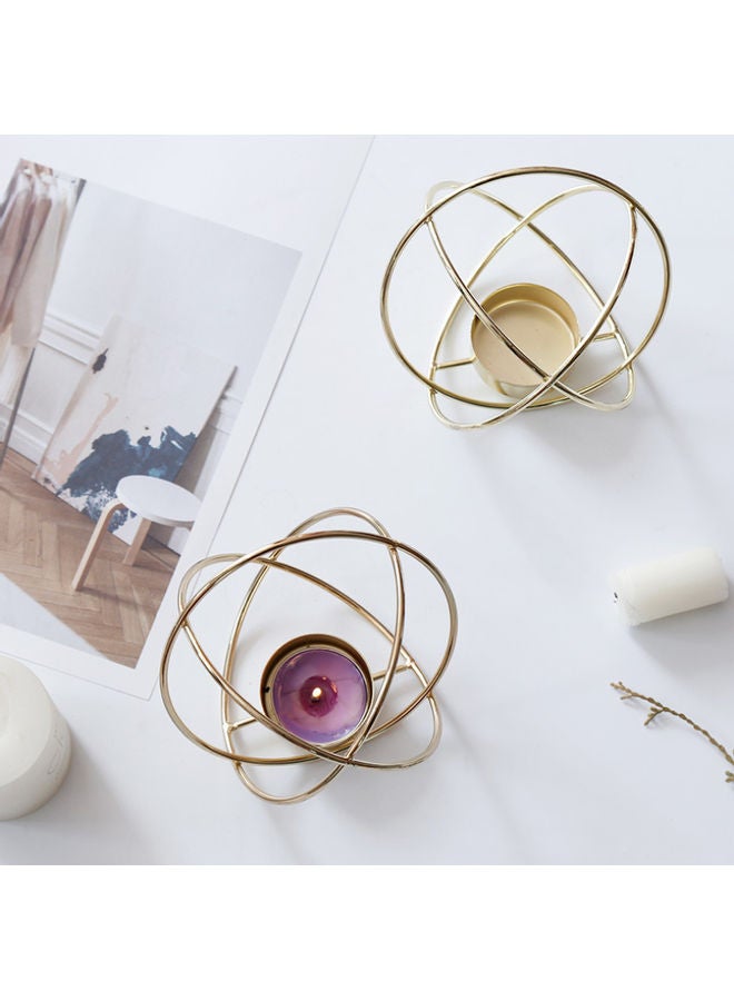 Nordic Iron Incense Candle Holder Gold 11cm - Image 4