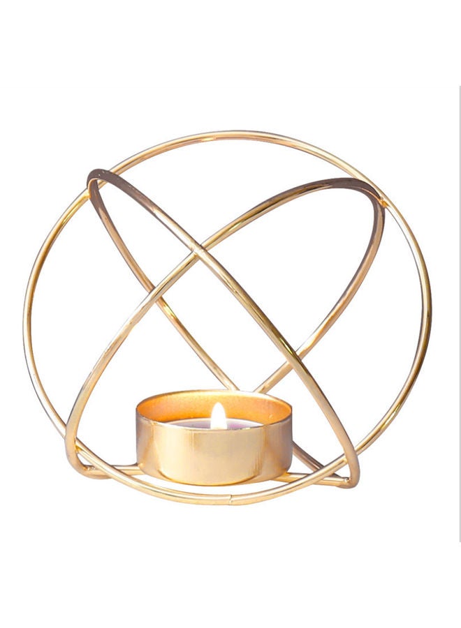 Nordic Iron Incense Candle Holder Gold 11cm - Image 1