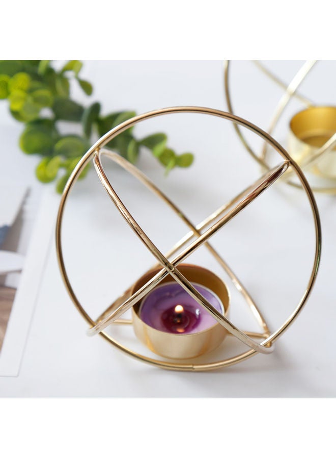 Nordic Iron Incense Candle Holder Gold 11cm - Image 3
