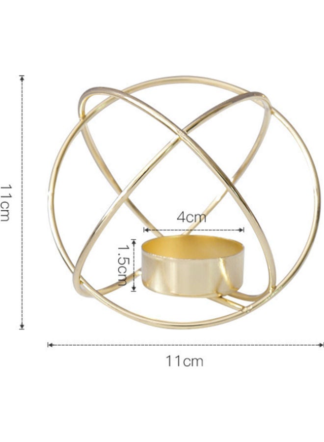 Nordic Iron Incense Candle Holder Gold 11cm - Image 2