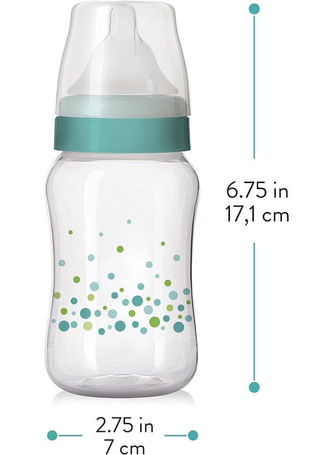 Evenflo Feeding Balance + Wide Neck Printed Bottles, 9oz 2pk, with Pacifier - Image 4