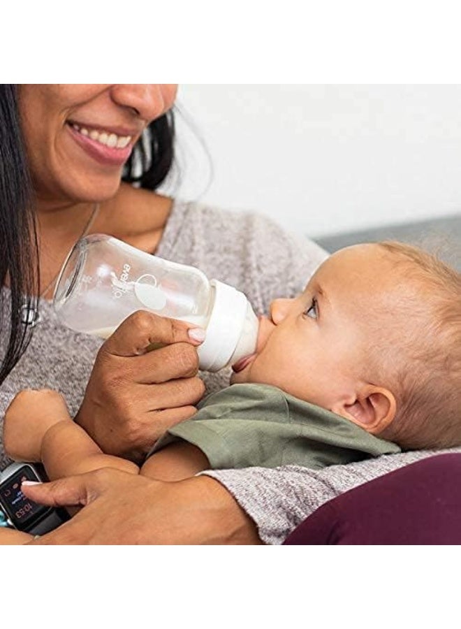 Evenflo Feeding Balance + Wide Neck Printed Bottles, 9oz 2pk, with Pacifier - Image 5