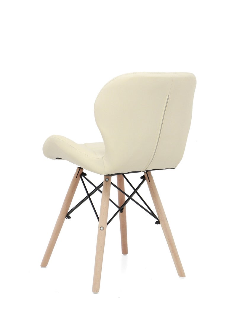 Taimi - Chair Side for Cafe Office Hotel Home Dining Room Bed Room Chair Accent Chair Modern Designer Beige - Image 1