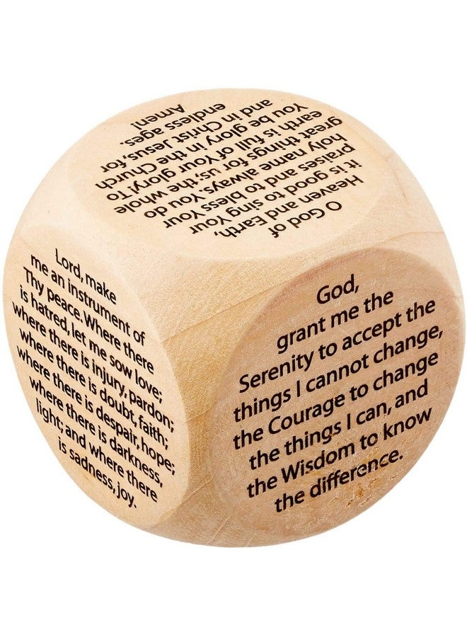 Autom Youth Childrens Catholic Gift Learning Toy Large 2 1/4" Wood Original Our Father Prayer Cube - Image 1