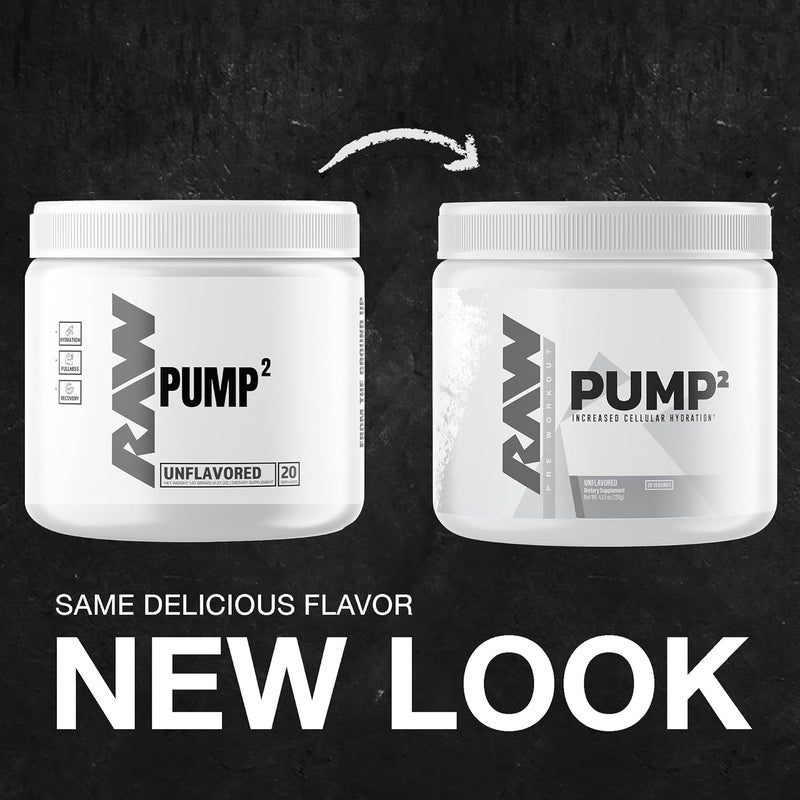 RAW Pump2 غير منبه يدعم ترطيب الخلايا بدون نكهة 423 أونصة 20 حصة - Image 2