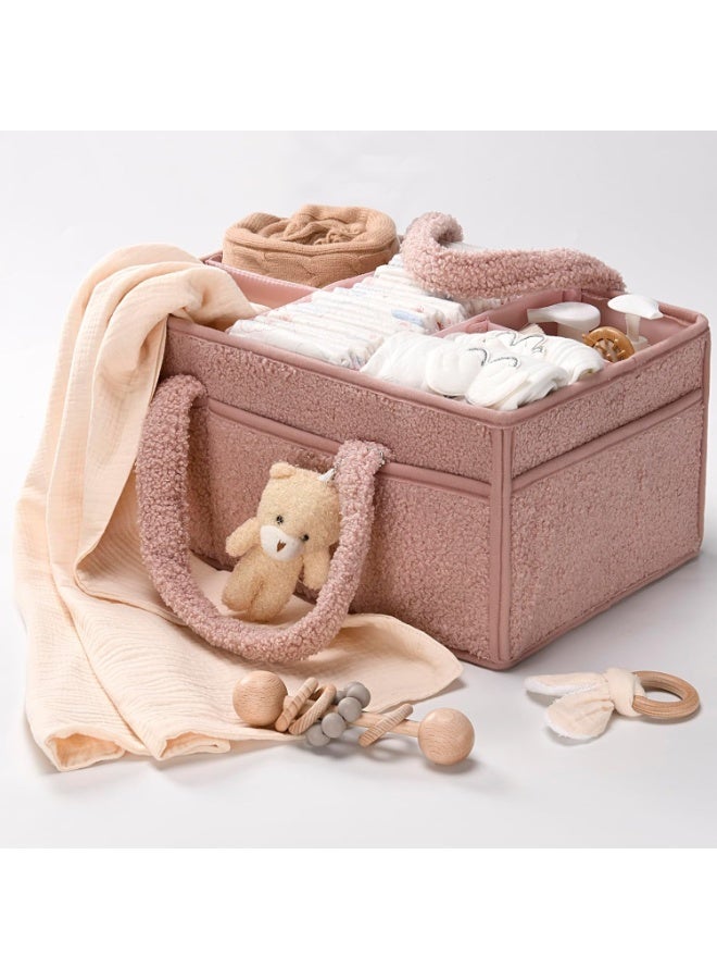 TNTAIAHL Baby Diaper Caddy Organizer for Changing Table, Baby Storage Basket for Diapers and Baby Wipes, Gift for Baby Shower, Car Caddy Organizer - Image 5