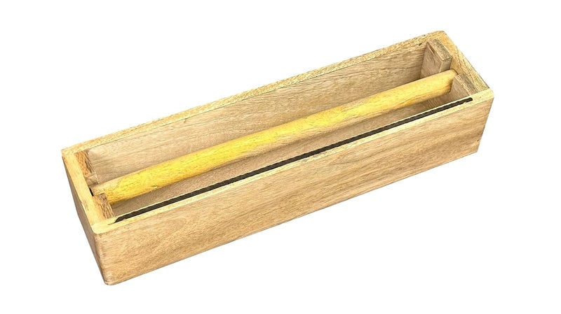 OFIXO Wooden Dispenser Cutter for Multipurpose Aluminium Foil Food Wrapping Paper Butter Paper Cutter Kitchen Drawer Bamboo Roll Organizer Holder - Image 1