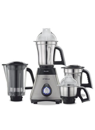Preethi Steel Supreme MG-208 mixer grinder, 750 watt (Silver/ Black), 4 jars - Super Extractor juicer Jar, Vega W5 motor with 5yr Warranty & Lifelong Free Service - pzsku/Z937F9735AD330E0314FCZ/45/_/1725110083/ffbac99c-2da1-430f-9f39-be860dc92426
