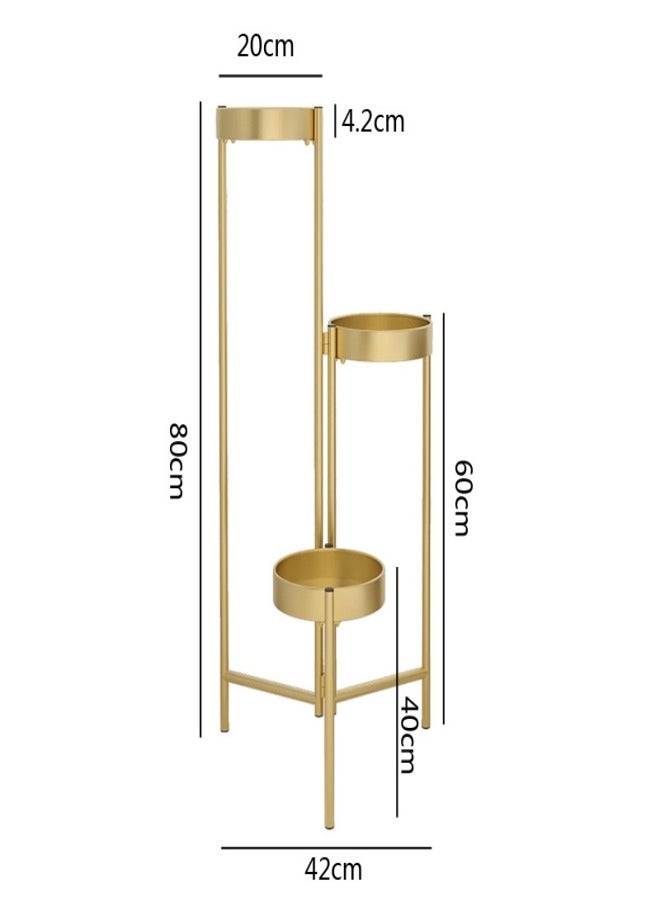 MIXDE 3 Tier Nordic Style Plant shelves Tall Corner Flower Pot Holder Stands Multiplel Planter Rack for Patio Balcony Living Room - Image 4