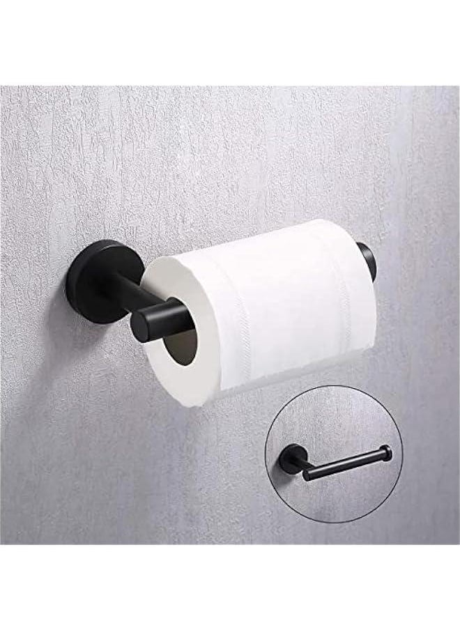 MIXDE - Toilet Paper Holder for Bathroom 2 Pack Tissue Holder Dispenser SUS304 Stainless Steel Toilet Roll Holder Wall Mount Matte Black - Image 1