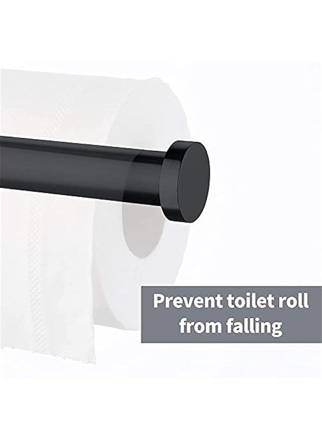 MIXDE - Toilet Paper Holder for Bathroom 2 Pack Tissue Holder Dispenser SUS304 Stainless Steel Toilet Roll Holder Wall Mount Matte Black - Image 1