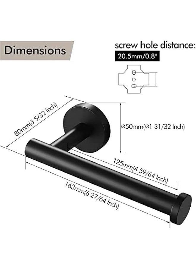 MIXDE - Toilet Paper Holder for Bathroom 2 Pack Tissue Holder Dispenser SUS304 Stainless Steel Toilet Roll Holder Wall Mount Matte Black - Image 1