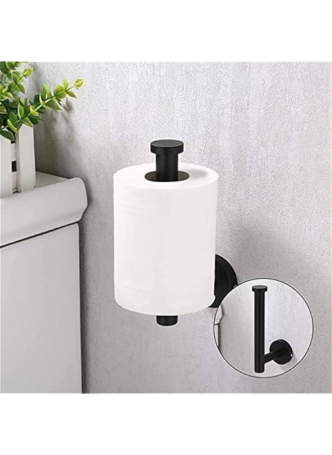 MIXDE - Toilet Paper Holder for Bathroom 2 Pack Tissue Holder Dispenser SUS304 Stainless Steel Toilet Roll Holder Wall Mount Matte Black - Image 1