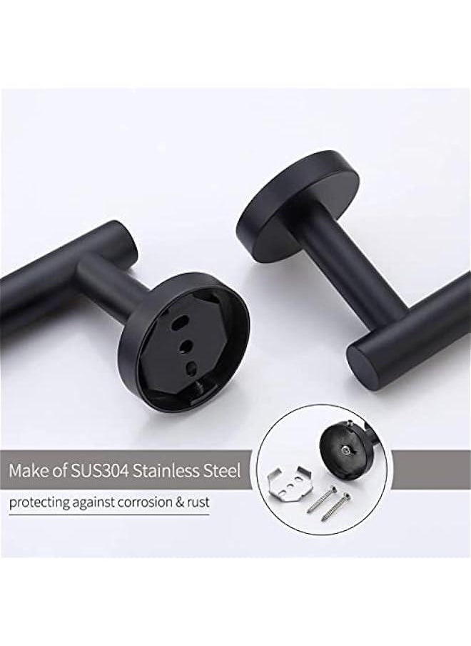 MIXDE - Toilet Paper Holder for Bathroom 2 Pack Tissue Holder Dispenser SUS304 Stainless Steel Toilet Roll Holder Wall Mount Matte Black - Image 1