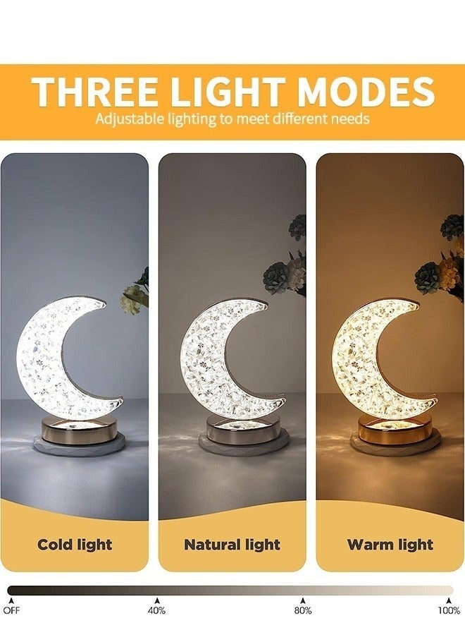 ميكسد مصباح قمر LED متعدد الألوان وقابل لإعادة الشحن، بدون أسلاك، يمكن التعتيم بلمسة واحدة. مناسب لغرف البنات وغرف النوم وديكور رمضان. - Image 2