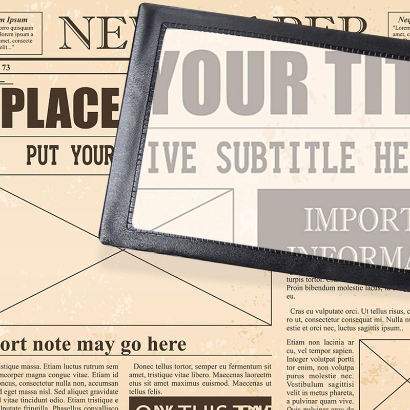 woobles A4 Magnifier Full Page Reading Magnifier 3X Magnifying Power Large Sheet Magnifying Glass Reading Aid for Books Menus Newspapers Improve Elderly Poor Eyesight for The Elderly Gift (Black) Black - Image 2