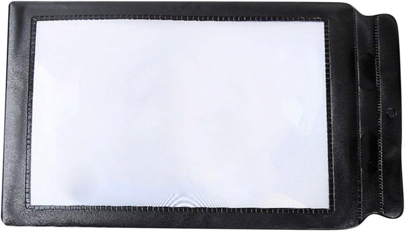 woobles A4 Magnifier Full Page Reading Magnifier 3X Magnifying Power Large Sheet Magnifying Glass Reading Aid for Books Menus Newspapers Improve Elderly Poor Eyesight for The Elderly Gift (Black) Black - Image 1