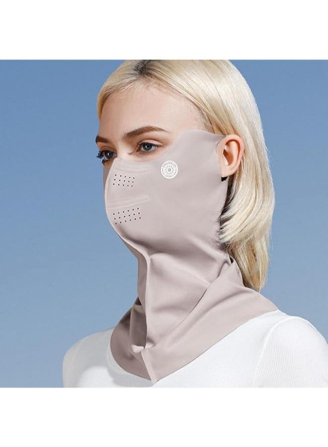 Generic Women Summer Neck Scarf Ice Silk Face Mask Outdoor Wrap Sports Cycling Sunscreen Dustproof UV Protection - Image 3