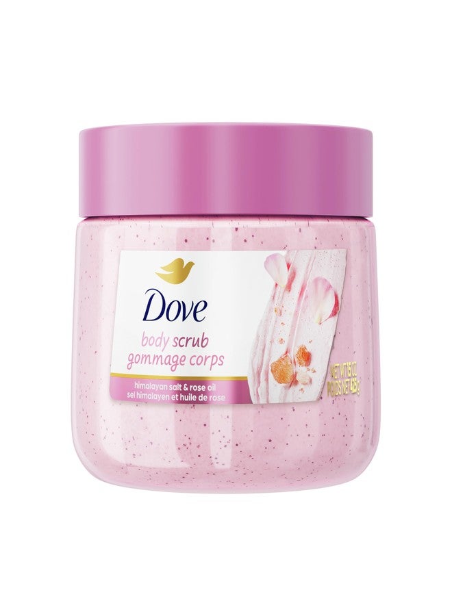 Dove مقشر الجسم من دوف بملح الهيمالايا وزيت الورد ينظف ويغذي بعمق لبشرة ناعمة ومشرقة 15 أونصة - Image 1