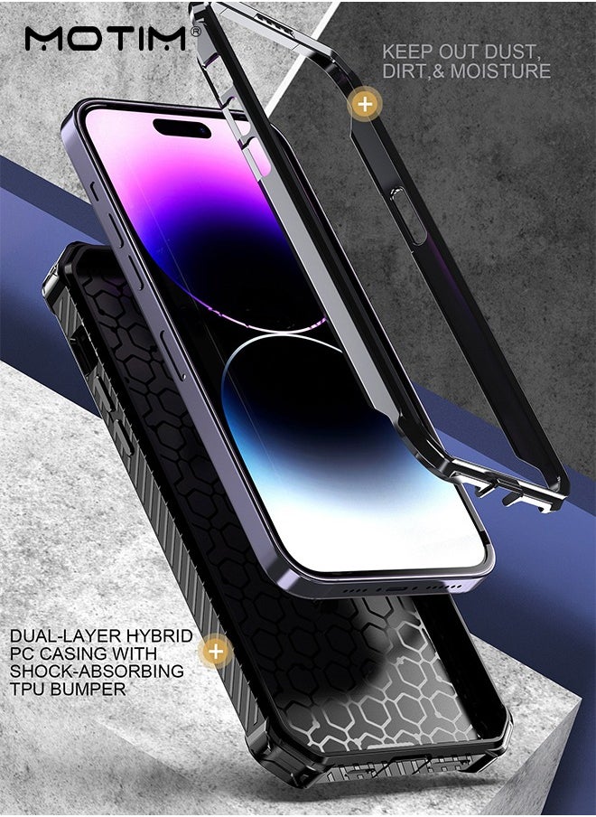 Motim - iPhone 15 Pro Max Case with MagSafe, Armor Design Case Cover with 360° Rotable Ring Stand, Heavy Duty Shockproof and Anti-Drop Protective Case Built-In Kickstand, Magnetic iPhone 15 Pro Max Case - Image 1
